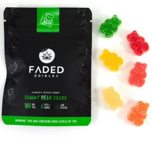 Faded Gummy Bear Sours 180mg