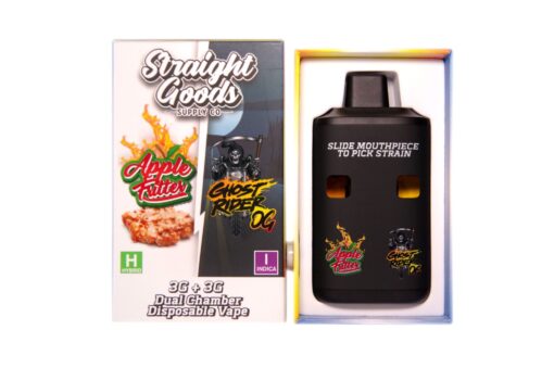 Straight Goods – Dual Chamber Vape – Apple Fritter + Ghost Rider OG 6G THC