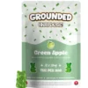 Grounded High Dose Sour Apple THC Gummies – 500mg THC – Crisp and Tart Delight
