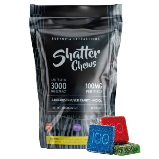 Euphoria Extractions – Shatter Chews (Indica) – 3000mg THC