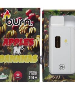 Burn – Apples N’ Bananas (Hybrid) – 2 g THC Vape Cartridge
