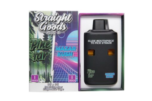 Straight Goods Supply Co – Pine Tar & Mazar Kush (Indica) – 6g THC Vape Cartridge