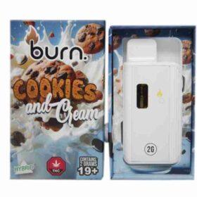 Burn – Cookies and Cream – 2g Disposable Vape (Hybrid)