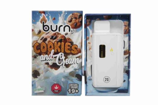 Burn – Cookies and Cream - 2g Disposable Vape (Hybrid)