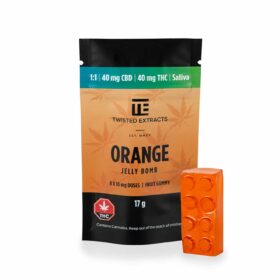 Twisted Edibles 1:1 - Orange 40mg CBD 40mg THC SATIVA