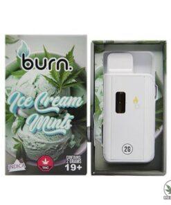 Burn Ice Cream Mint 2g Disposable Vape Indica