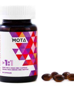 Mota 1:1 THC:CBD Capsules 10mg
