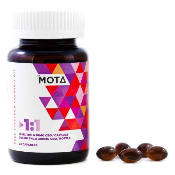 Mota 1:1 THC:CBD Capsules 10mg