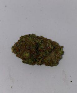 Close-up of a high-quality Death Bubba AAA cannabis bud. Premium quality marijuana product, showcasing rich textures and colors. View our selection of Death Bubba AAA today.