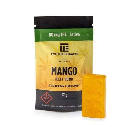 Twisted Edibles- Mango Sativa 80mg THC SATIVA