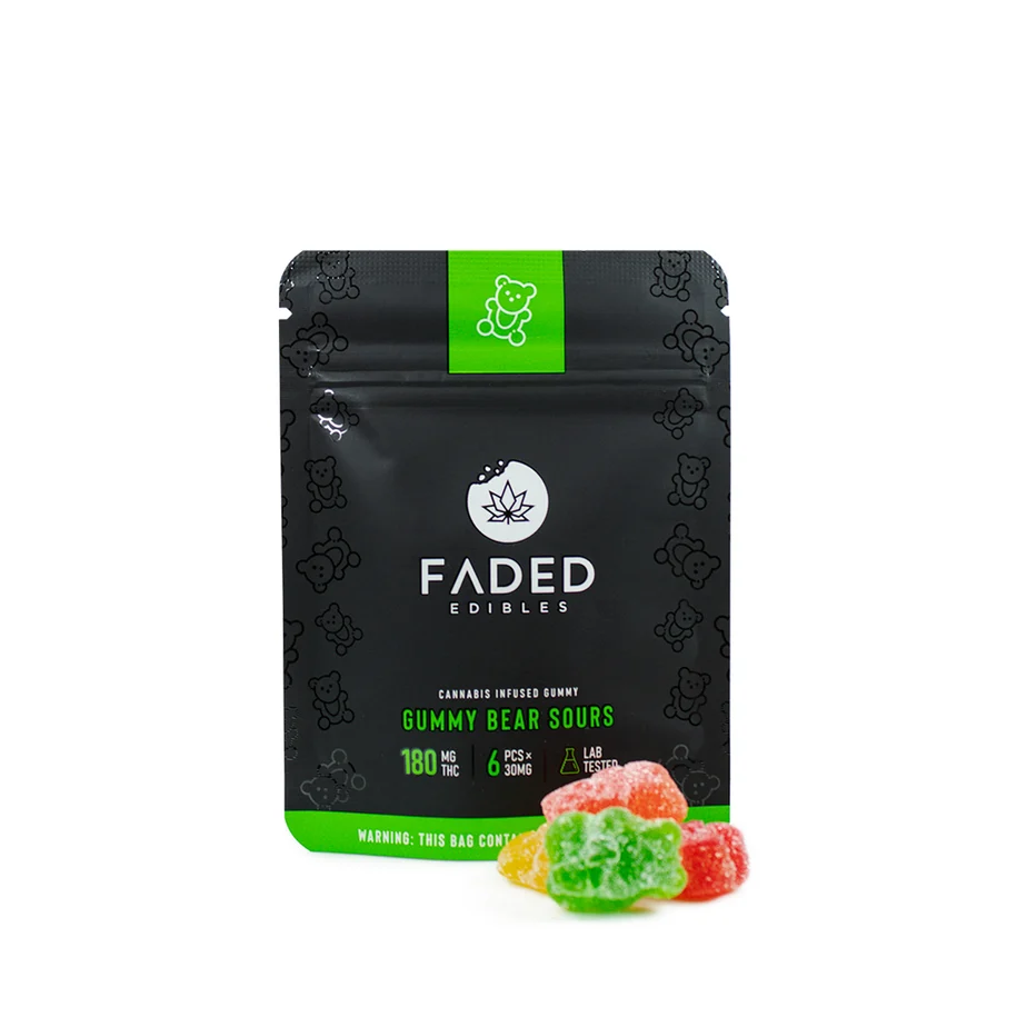 Faded Gummies 180mg- Gummy Bear Sours