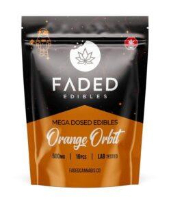 Faded Cannabis Co. Orange Orbit 600mg THC Gummies – Zesty Citrus Elevation