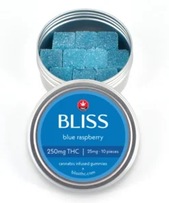 Bliss Edibles -  Blue Raspberry 250mg THC