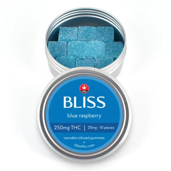 Bliss Edibles -  Blue Raspberry 250mg THC