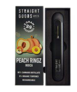 Straight Goods 2G Disposable Pen - Peach Ringz INDICA