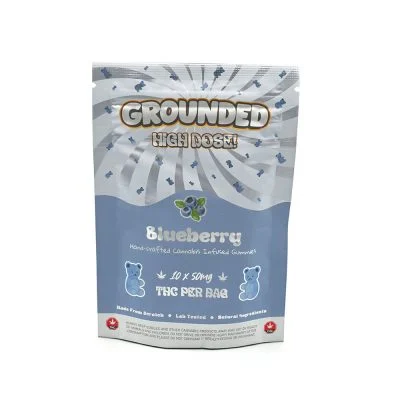 Grounded High Dose – Blueberry 500mg Gummies