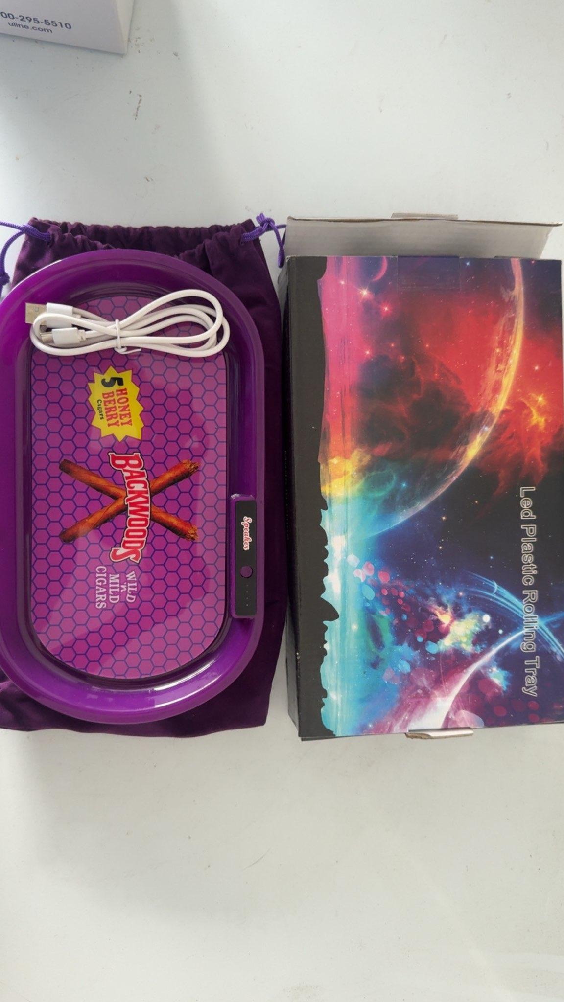 LED Rolling Trays with Bluetooth Speaker