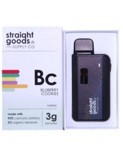 Straight Goods 3g Disposable Vape - Blueberry Cookies (Hybrid)