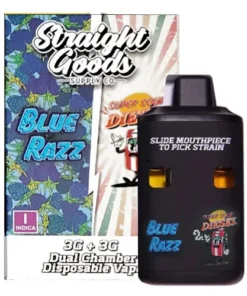Straight Goods 6G Disposable Pen - Blue Razz (Indica) X Super Sour Diesel (Sativa)