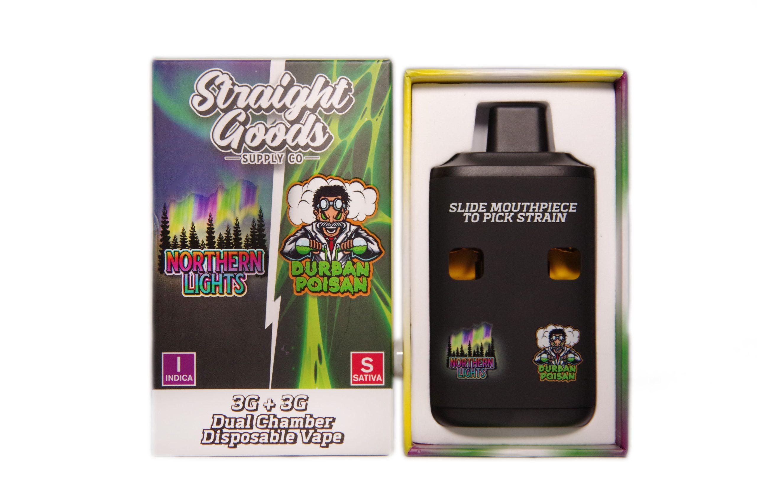 Straight Goods 6G Disposable Pen - Northern Lights (Indica) x Durban Poison (Sativa)