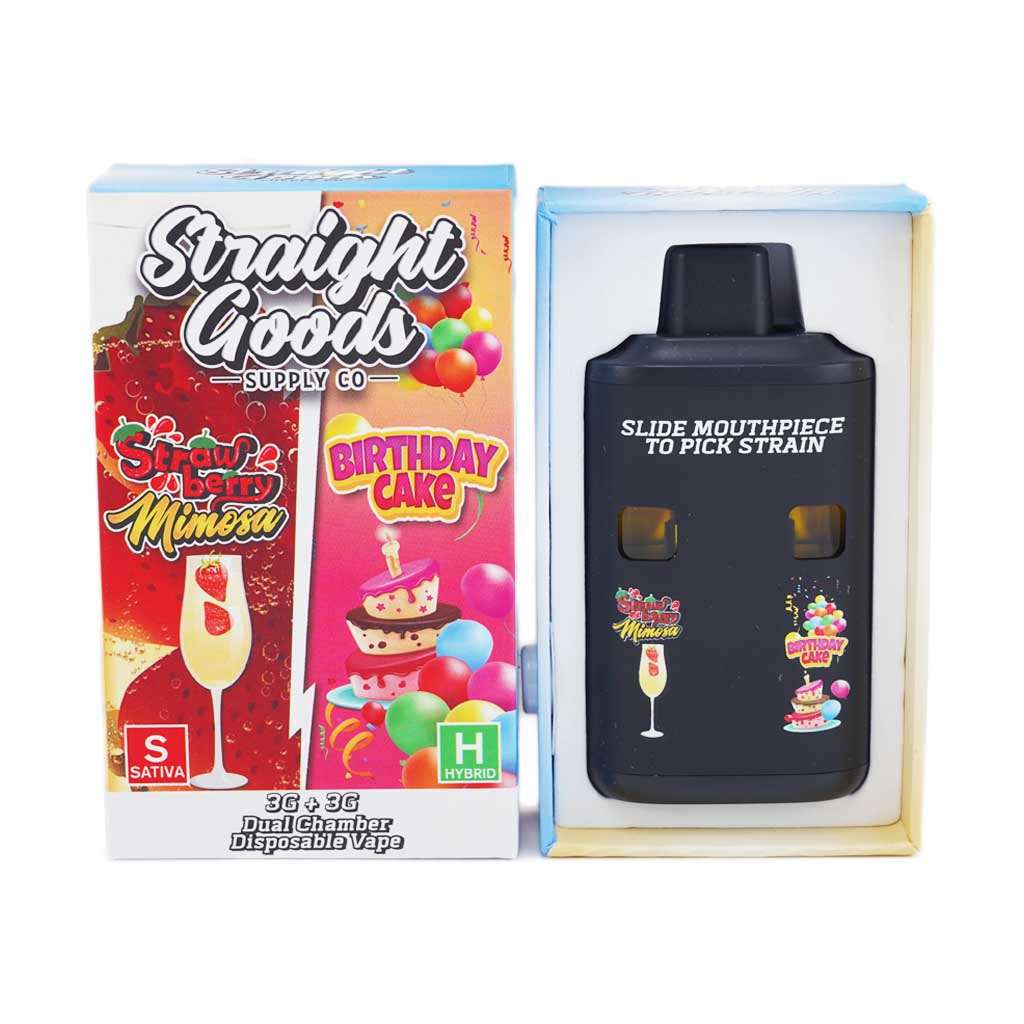 Straight Goods Dual Chamber Pen (6g) – Strawberry Mimosa + Birthday Cake