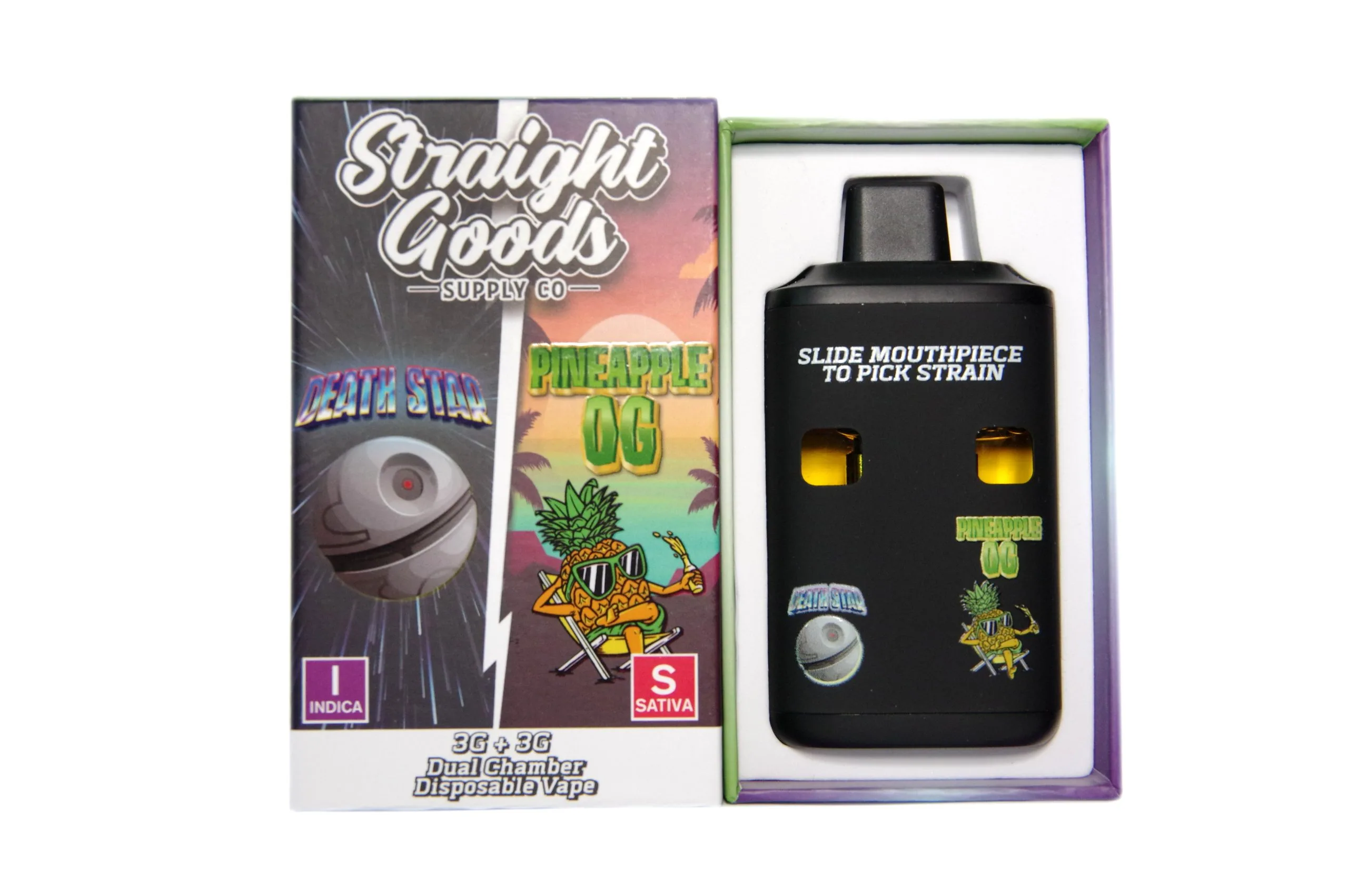 Straight Goods Dual Chamber Pen (6g) – Death Star + Pineapple OG