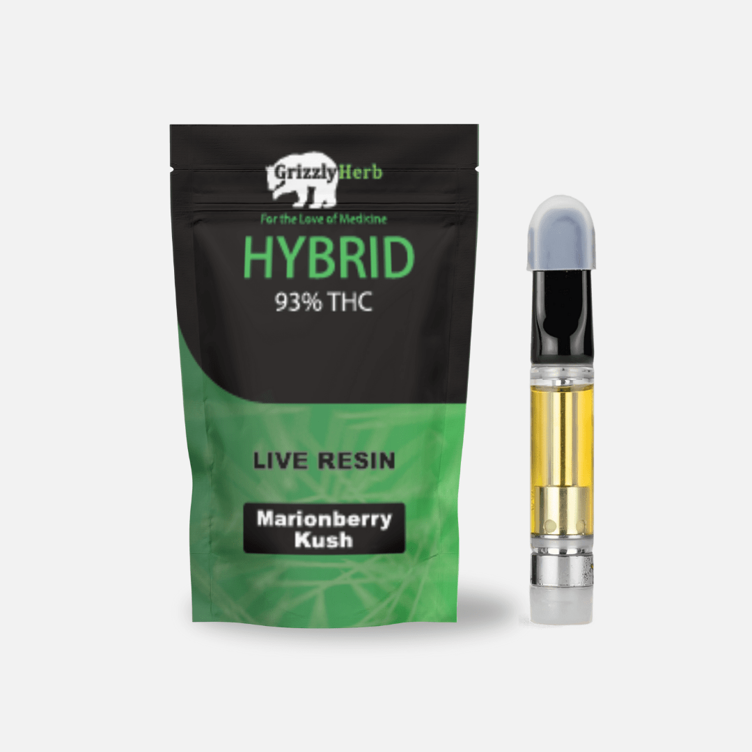 Grizzly Herb Marionberry Kush Live Resin Cartridge 1.1g Hybrid