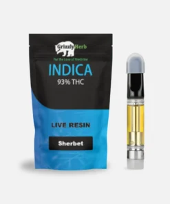 Grizzly Herb Sherbert Live Resin Cartridge 1.1g Indica