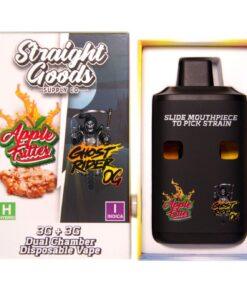 Straight Goods – Dual Chamber Vape –  Apple Fritter + Ghost Rider OG 6G THC