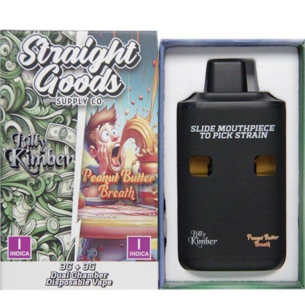 Straight Goods 6G Disposable Pen - Billy Kimber (Indica) X Peanut Butter Breath (Indica)