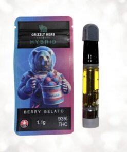 Grizzly Herb 1g Cartridge - Berry Gelato (Hybrid)