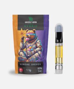 Grizzly Herb 1g Cartridge - Sundae Driver (Hybrid)