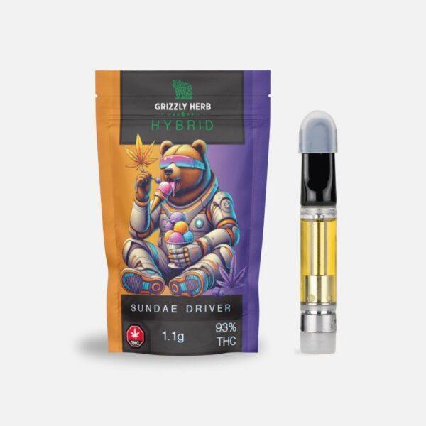 Grizzly Herb 1g Cartridge - Sundae Driver (Hybrid)