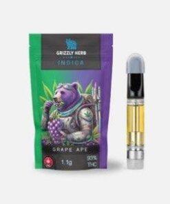 Grizzly Herb 1g Cartridge - Grape Ape (Indica)