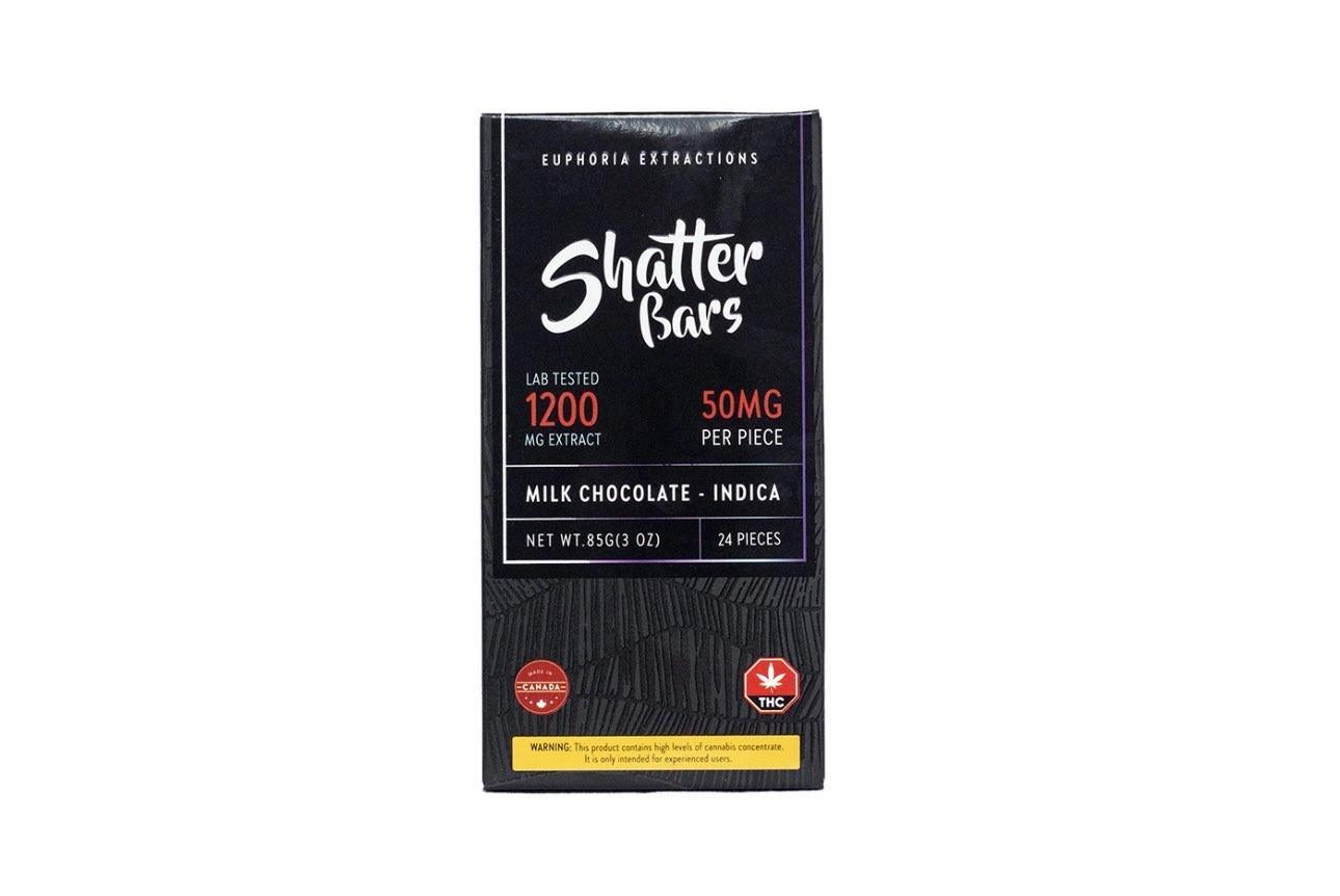 Milk Chocolate Indica Shatter Bar – 1200mg THC