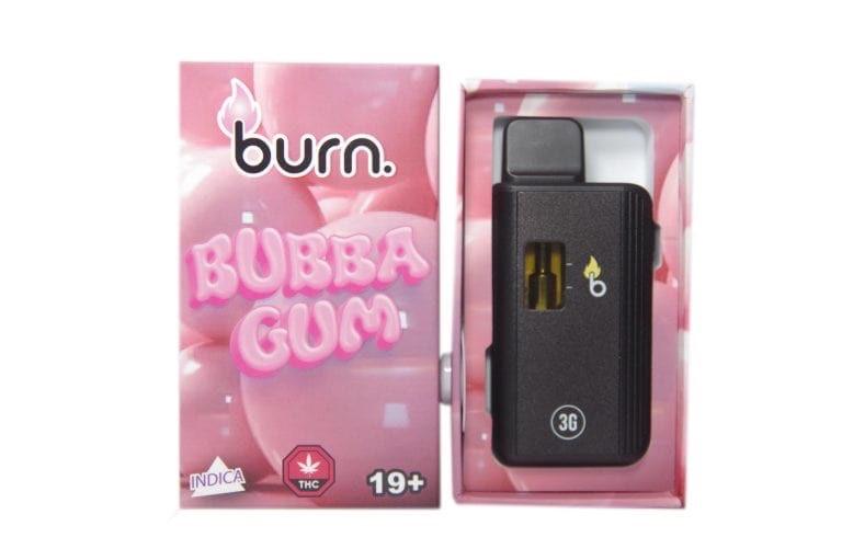 Burn Disposable Vape – Bubba Gum (3 Grams, Indica)