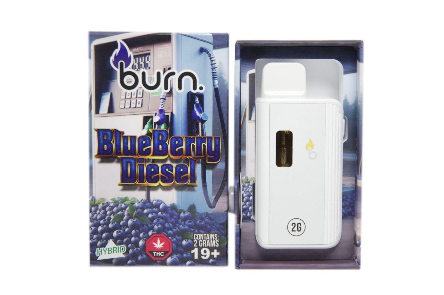 Burn - Blueberry Diesel – 2g Disposable Vape (Hybrid)
