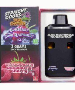Straight Goods 6G Dual Chamber Vape - Blueberry Sour + Strawberry Raspberry