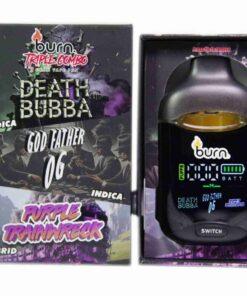 Burn 3G Triple Combo Vape - Death Bubba + Godfather OG + Purple Trainwreck