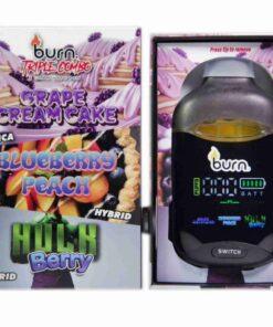 Burn 3G Triple Combo Vape - Grape Cream Cake + Blueberry Peach + Hulk Berry
