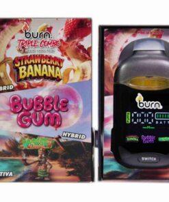 Burn 3G Triple Combo Vape - Strawberry Banana + Bubble Gum + Maui Wowie