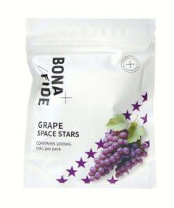 Bonafide Grape Space Stars 1000mg packaging featuring vibrant grape design, ideal for cannabis enthusiasts in Abbotsford.