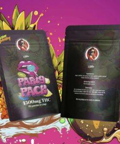 Mama Anne’s Edibles – Party Pack 1500mg featuring colorful packaging with sour gummy graphics, ideal for cannabis enthusiasts.