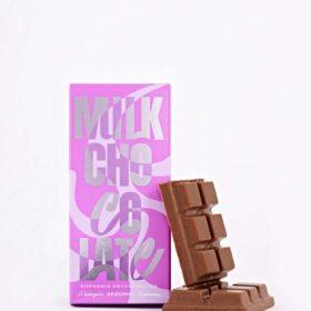 Euphoria Psychedelics Milk Chocolate 3000mg packaging with a chocolate bar displayed, ideal for cannabis enthusiasts in Abbotsford.