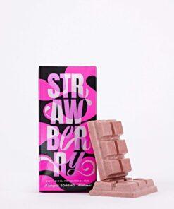 Euphoria Psychedelics Strawberry Swirl 6000mg packaging with a pink and black design, featuring a chocolate bar piece.