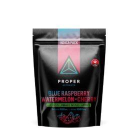 Proper Extracts 1080mg Live Resin Gummies Indica Pack Blue Raspberry Watermelon Cherry