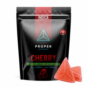 Proper Extracts 1080mg Live Resin Gummies Cherry Indica