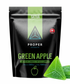 Proper Extracts 1080mg Live Resin Gummies Green Apple Sativa