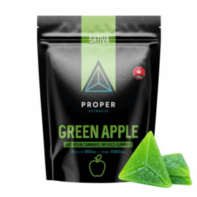Proper Extracts 1080mg Live Resin Gummies Green Apple Sativa
