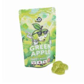 Sky High Edibles Green Apple Gummy 600mg THC bag with green apple gummies